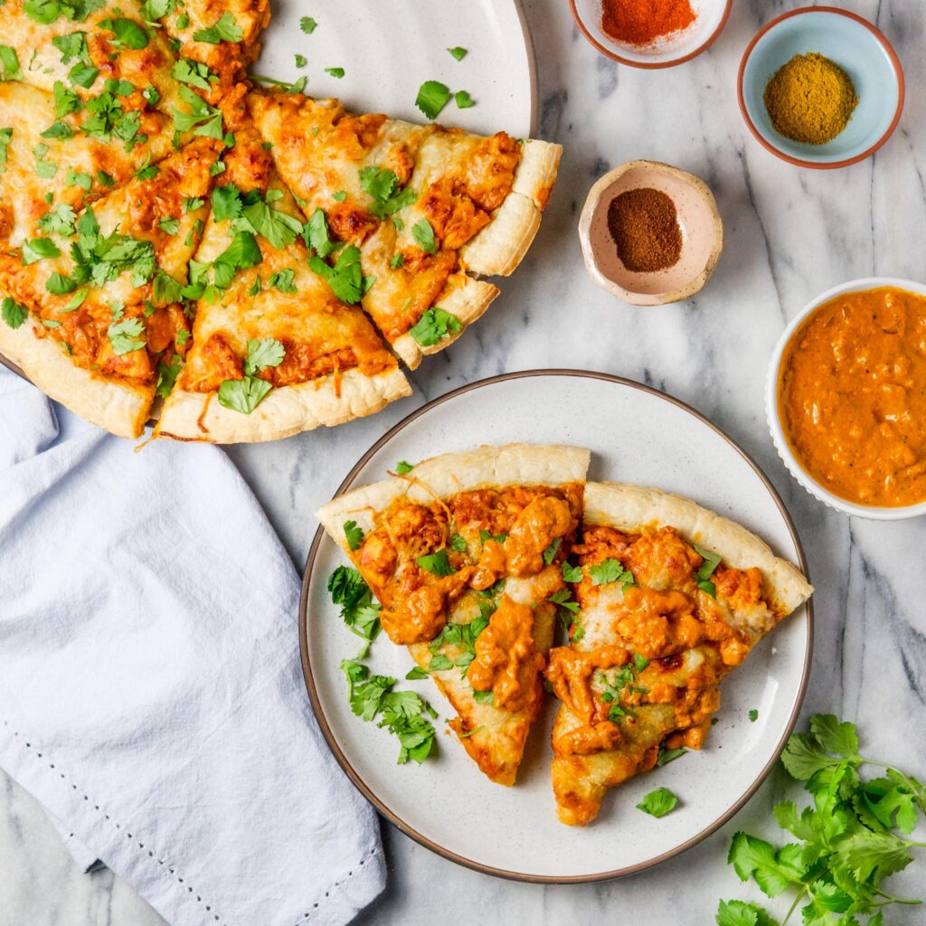 Easy Butter Chicken Pizza butter chicken pizza